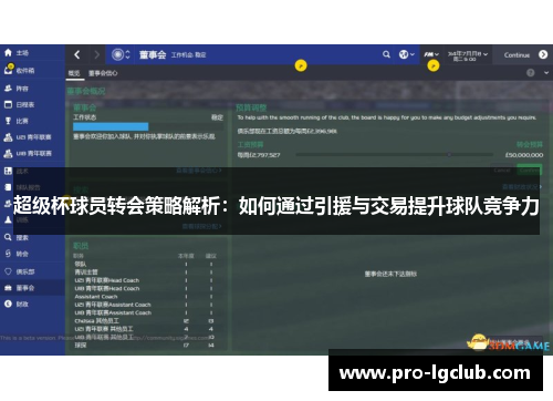 超级杯球员转会策略解析：如何通过引援与交易提升球队竞争力